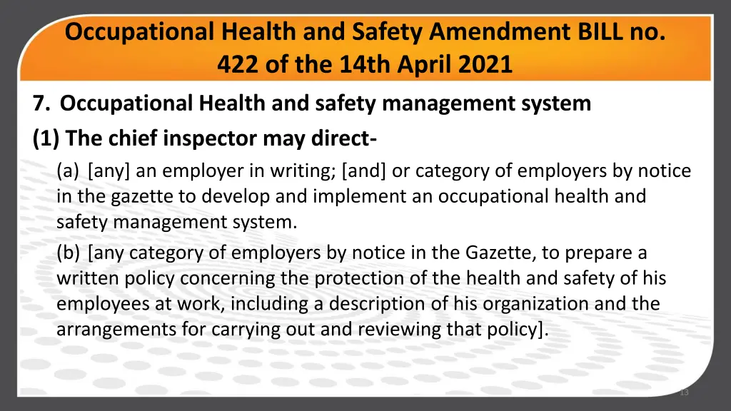 occupational health and safety amendment bill 2