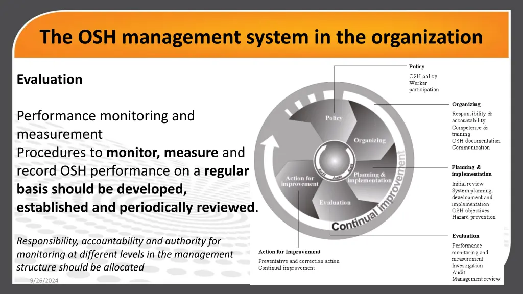 the osh management system in the organization 4