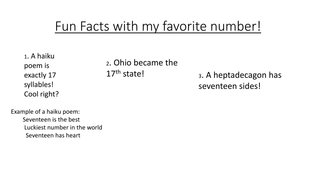 fun facts with my favorite number