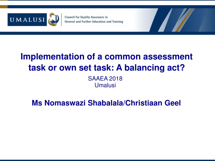 implementation of a common assessment task