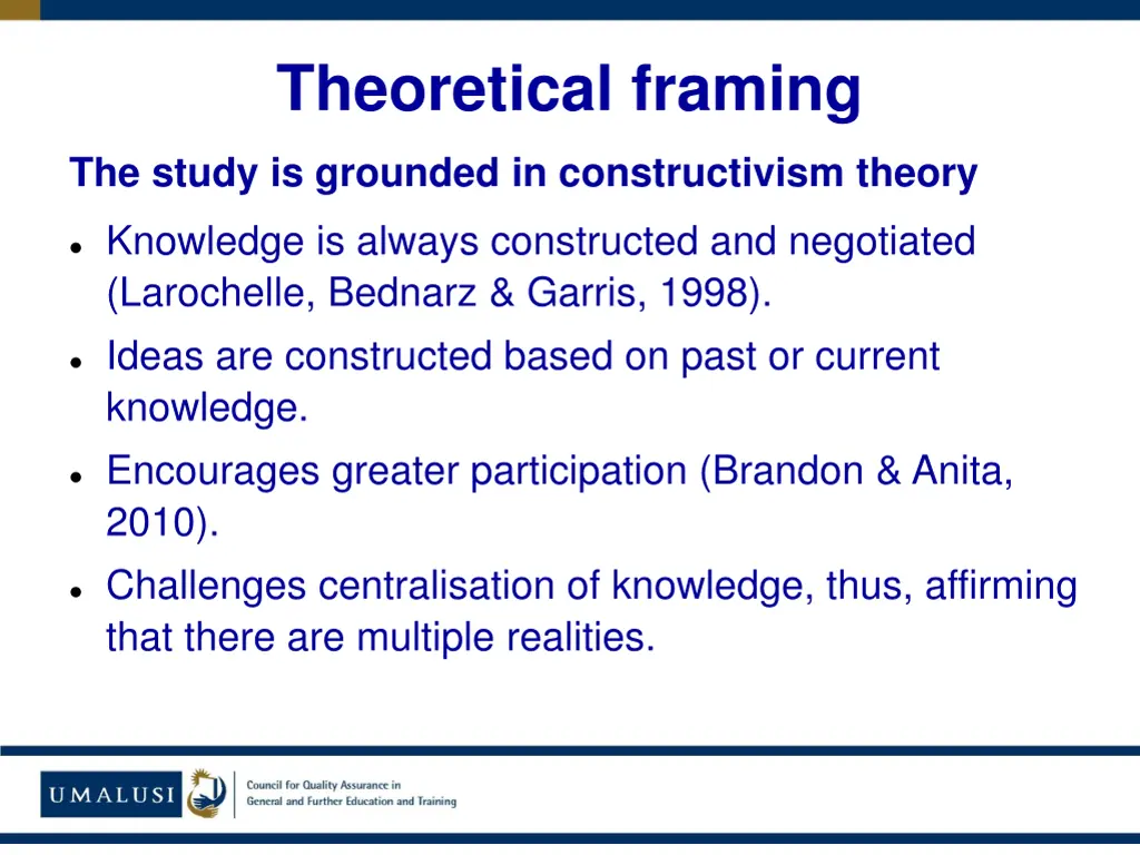 theoretical framing