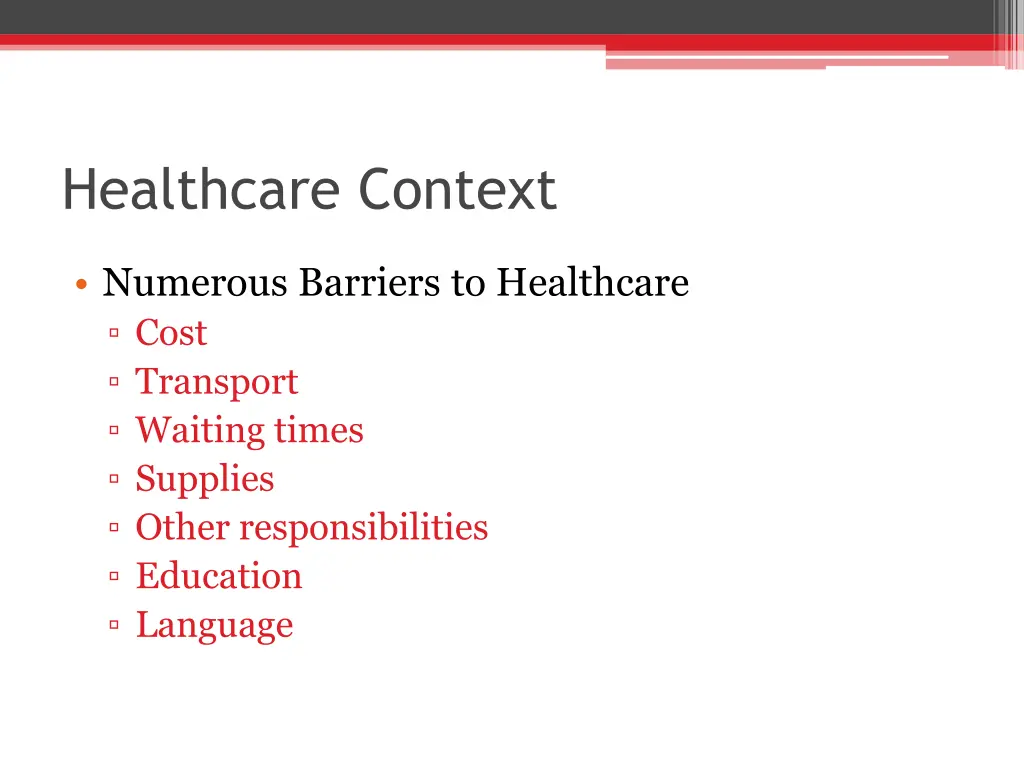 healthcare context