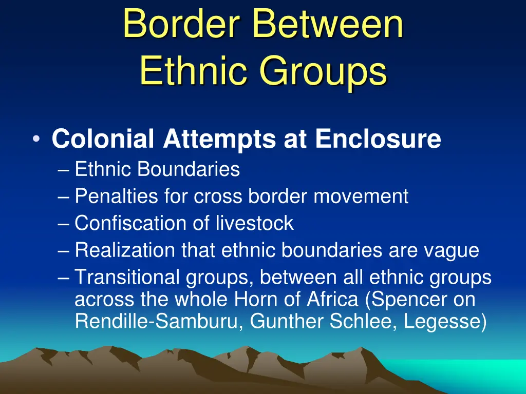 border between ethnic groups