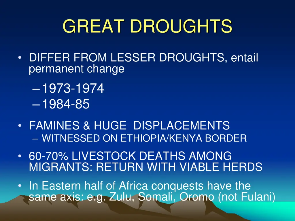 great droughts