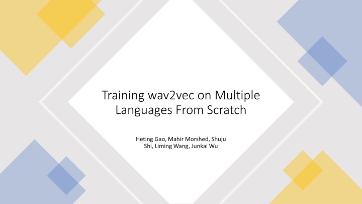 training wav2vec on multiple languages from