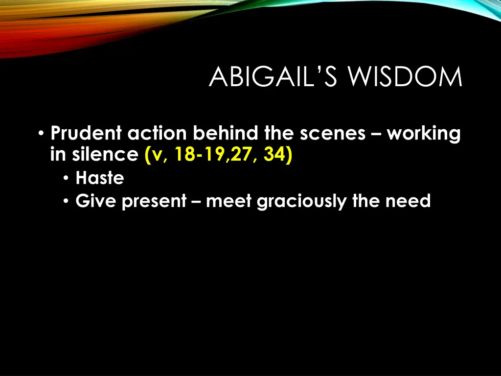 abigail s wisdom