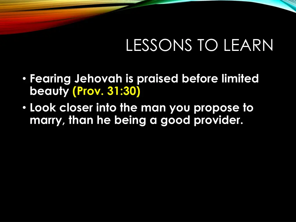 lessons to learn 1