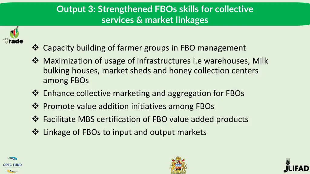 output 3 strengthened fbos skills for collective