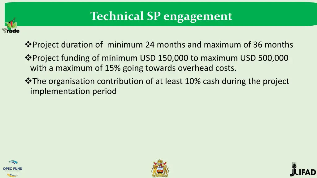 technical sp engagement