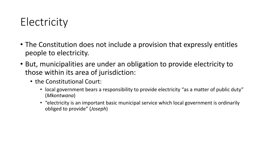 electricity