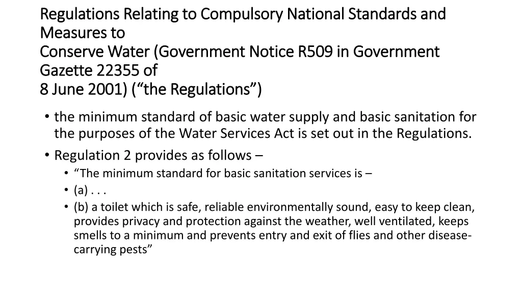 regulations relating to compulsory national