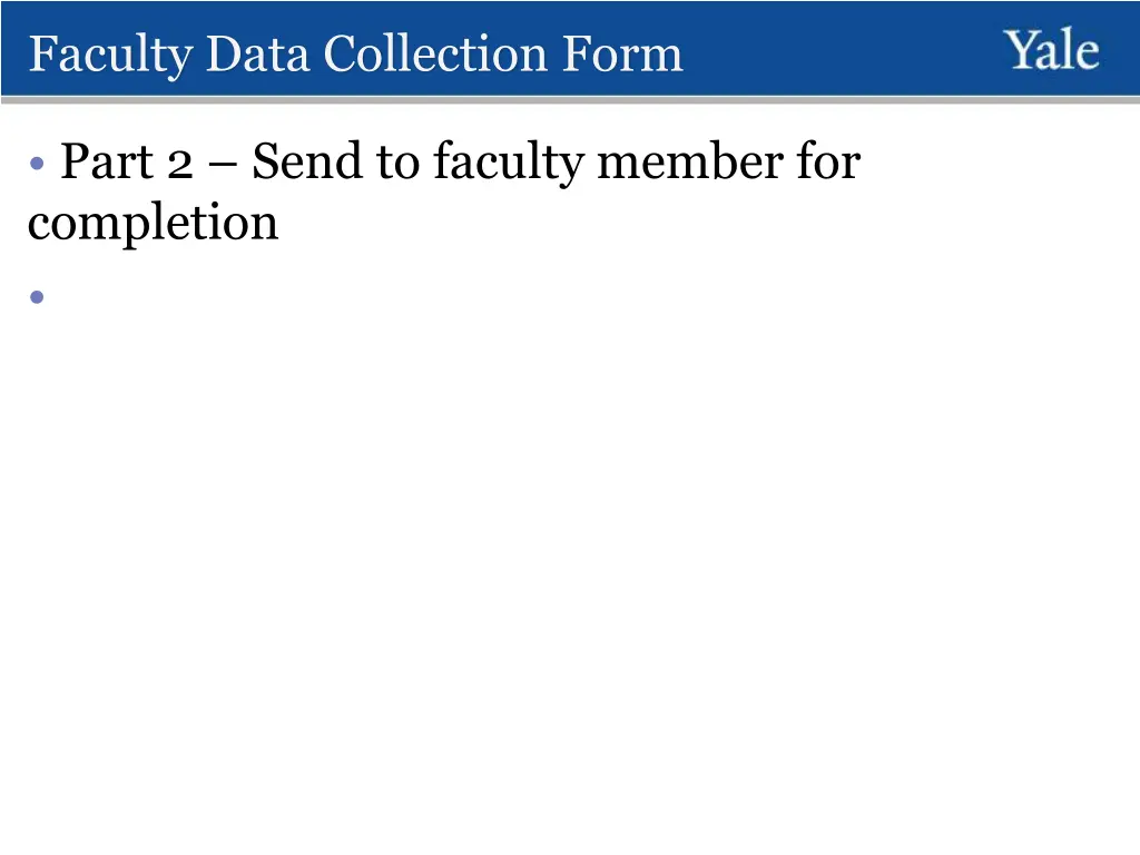 faculty data collection form