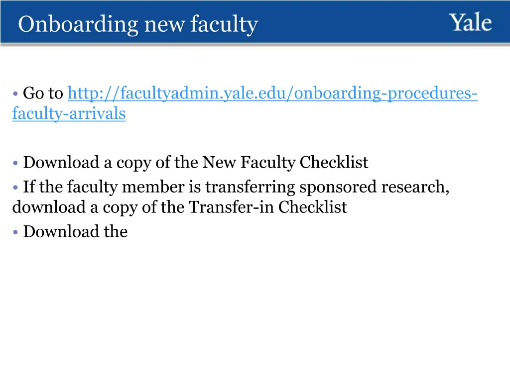 onboarding new faculty