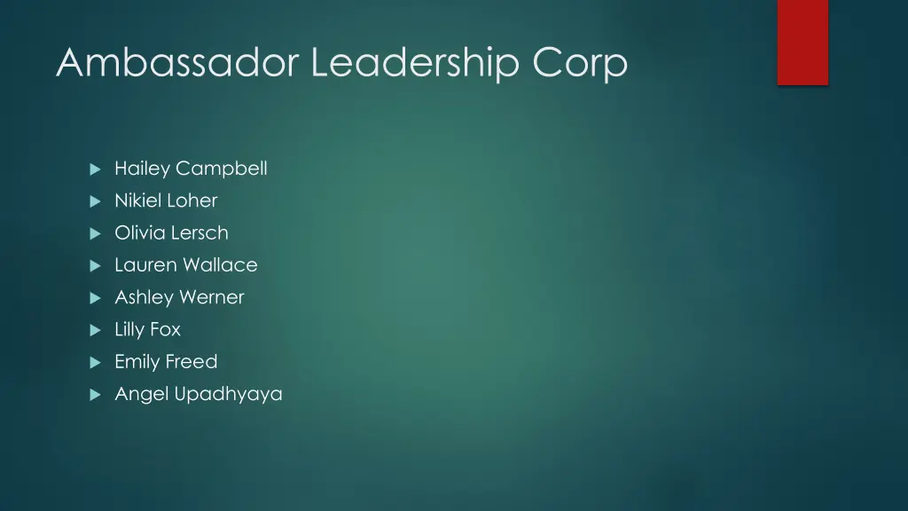 ambassador leadership corp