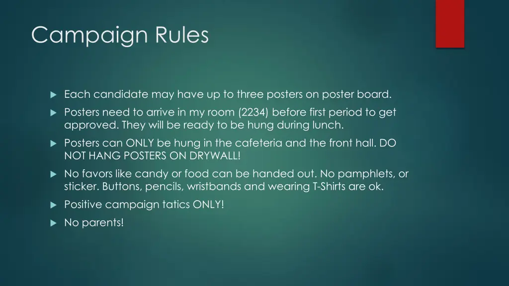 campaign rules