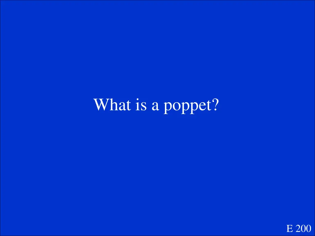 what is a poppet