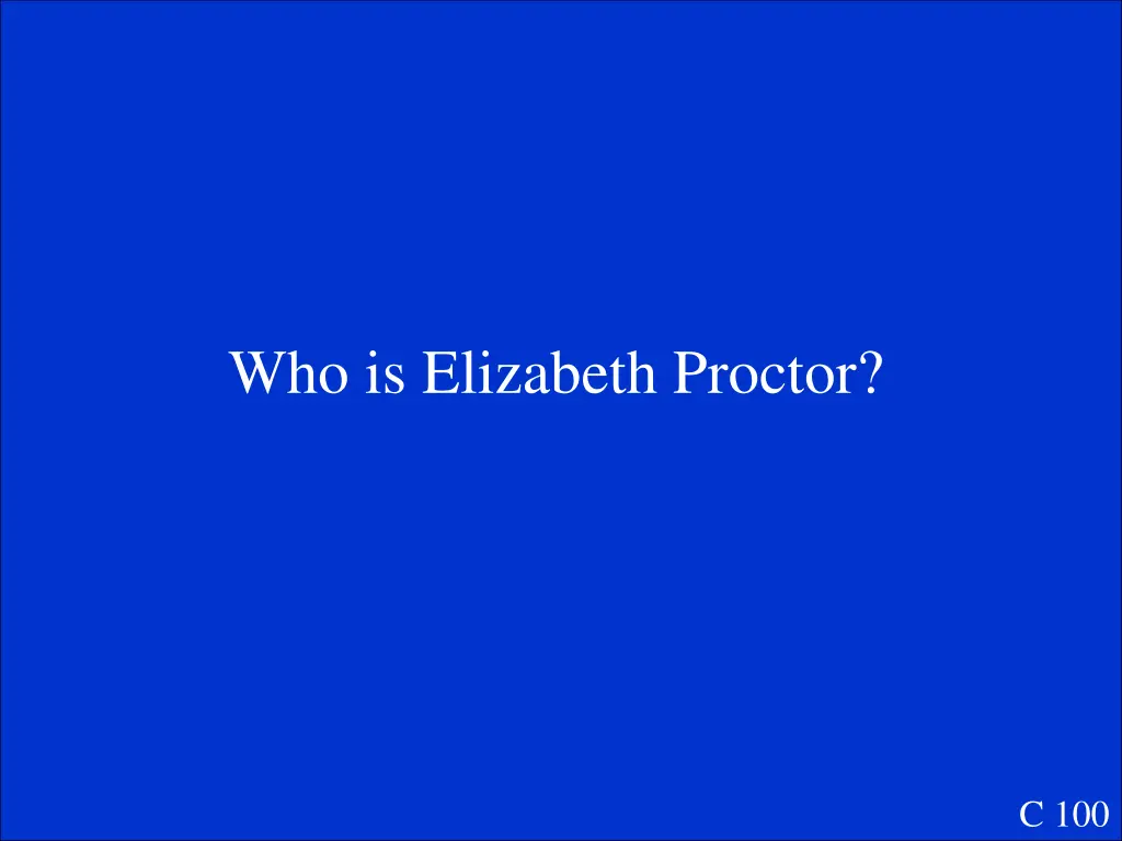 who is elizabeth proctor 1