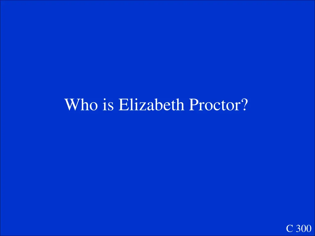 who is elizabeth proctor 2