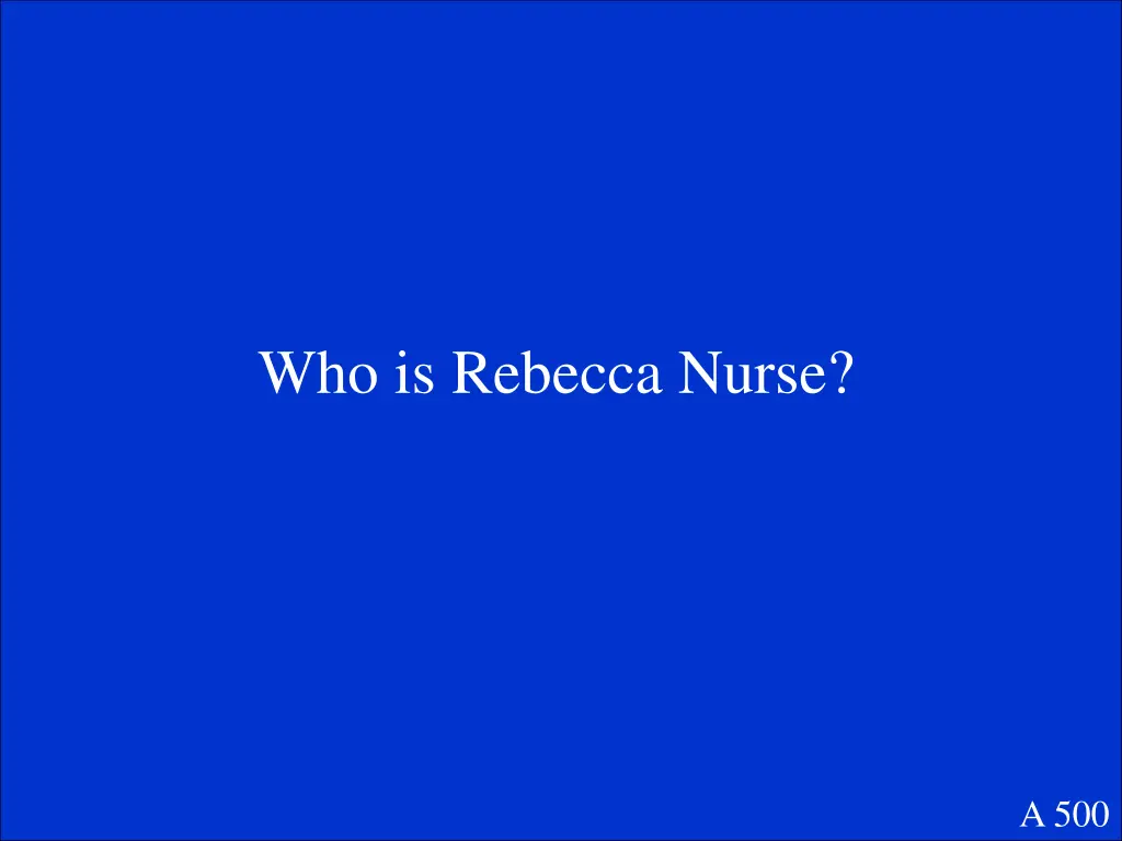 who is rebecca nurse