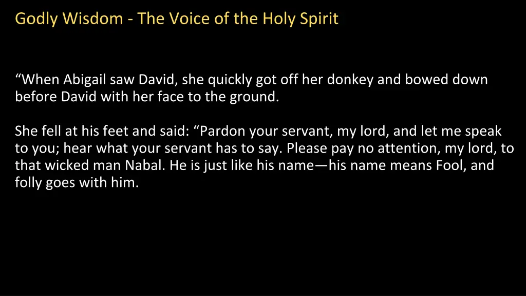 godly wisdom the voice of the holy spirit