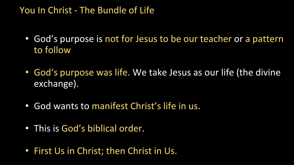 you in christ the bundle of life 1