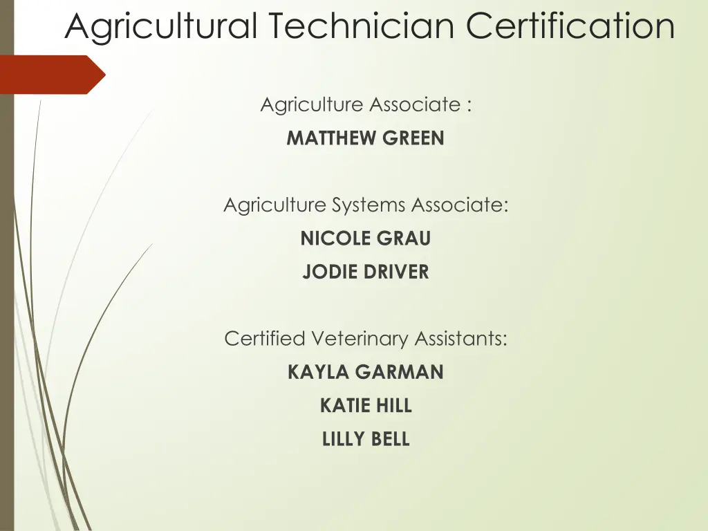 agricultural technician certification 2