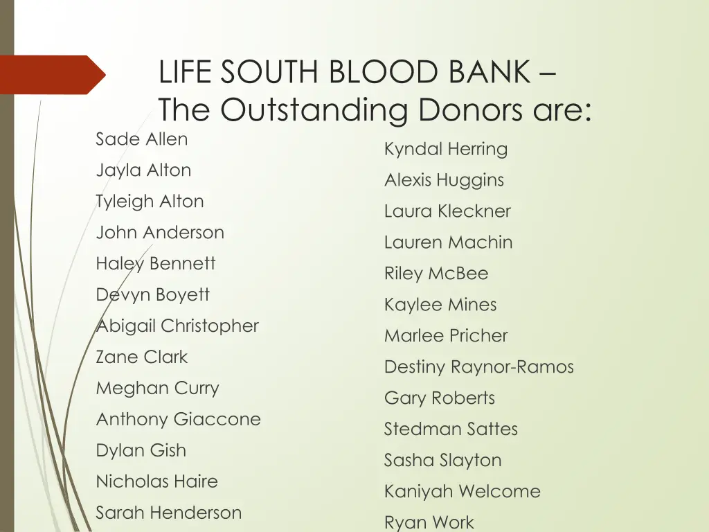 life south blood bank the outstanding donors