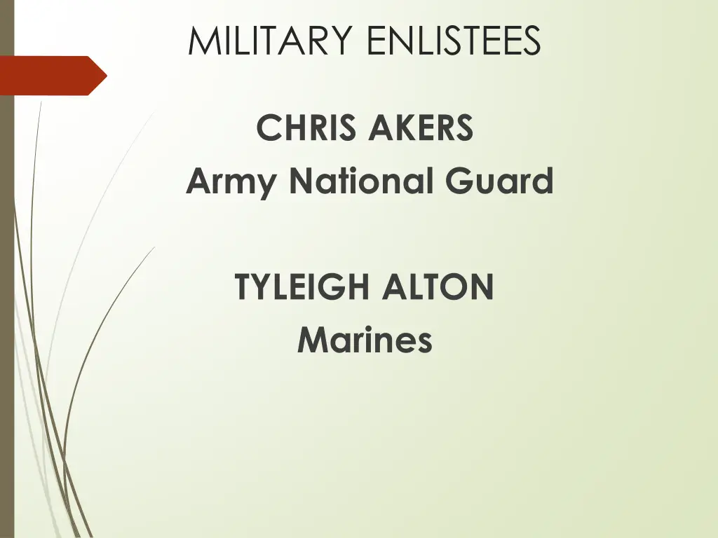 military enlistees