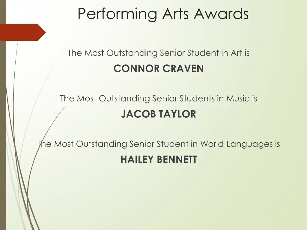 performing arts awards