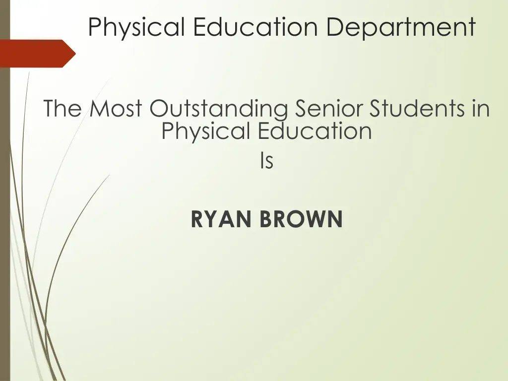 physical education department