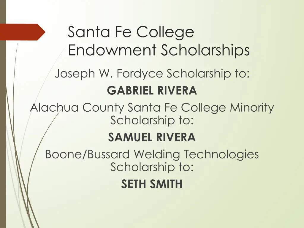 santa fe college endowment scholarships