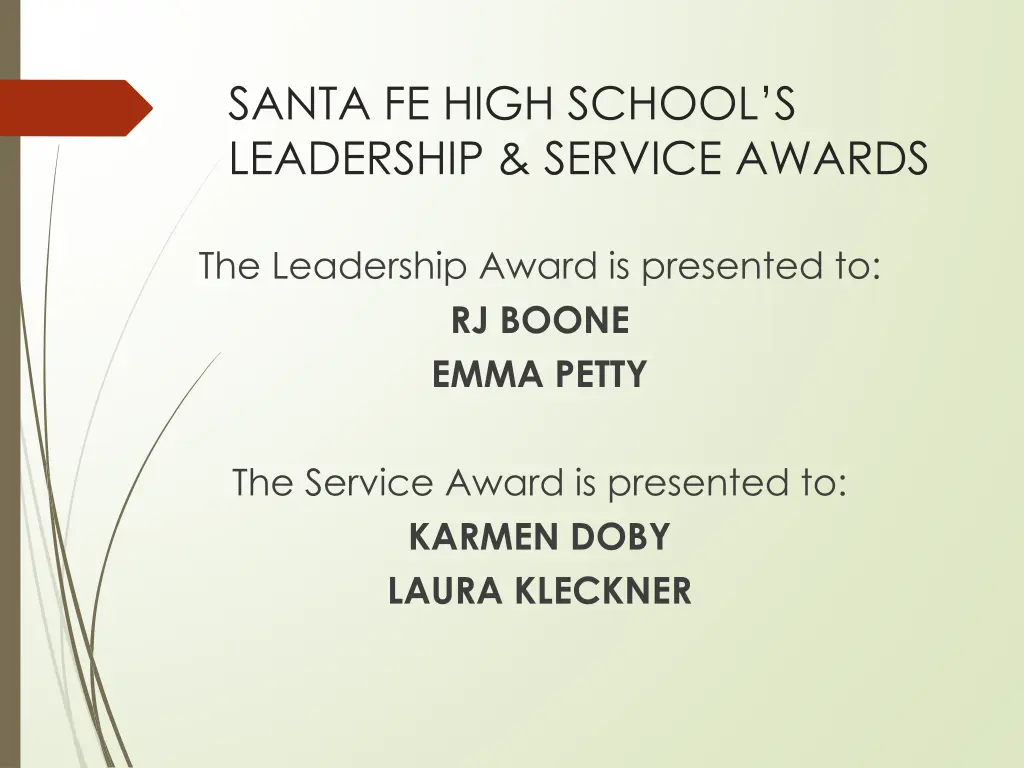 santa fe high school s leadership service awards