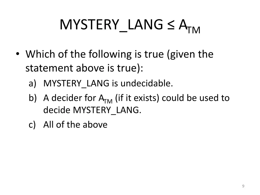 mystery lang a tm