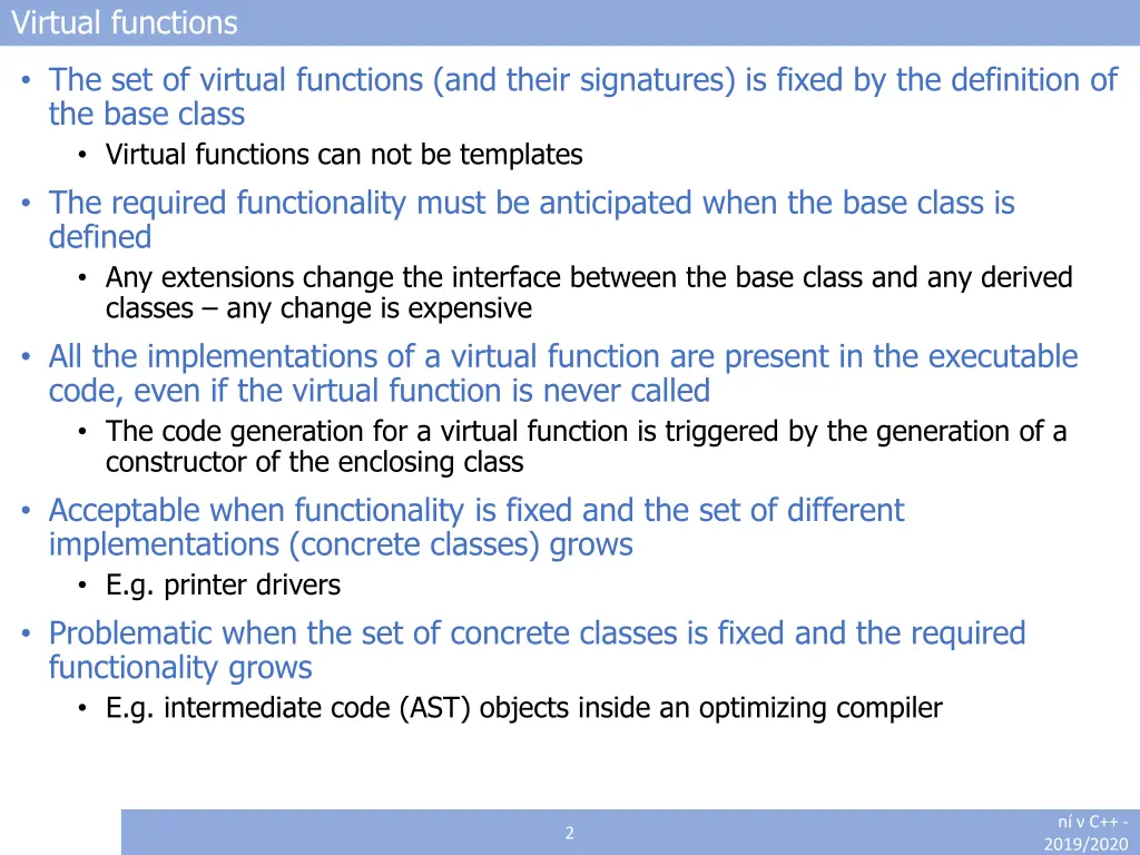 virtual functions