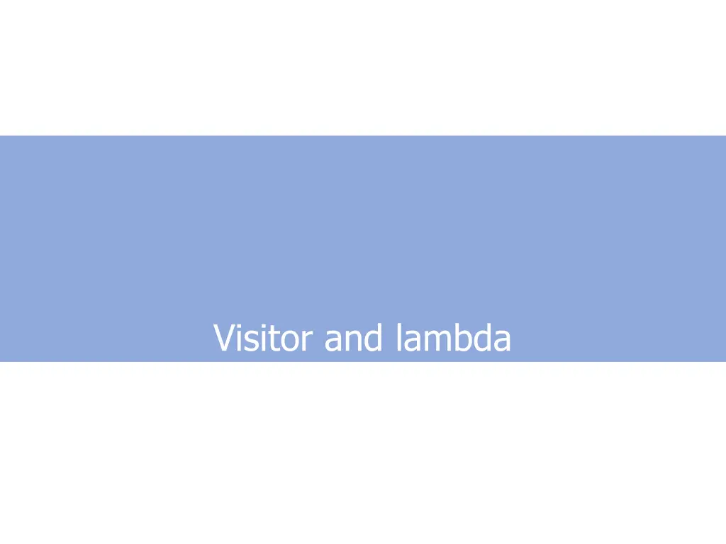 visitor and lambda