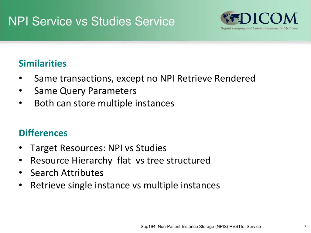 npi service vs studies service