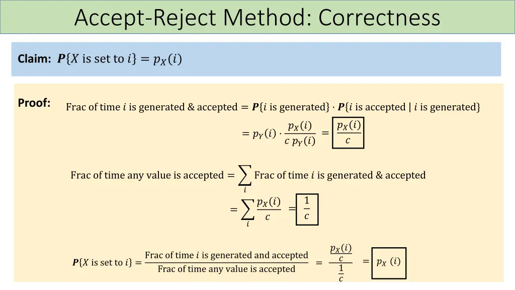 accept reject method correctness