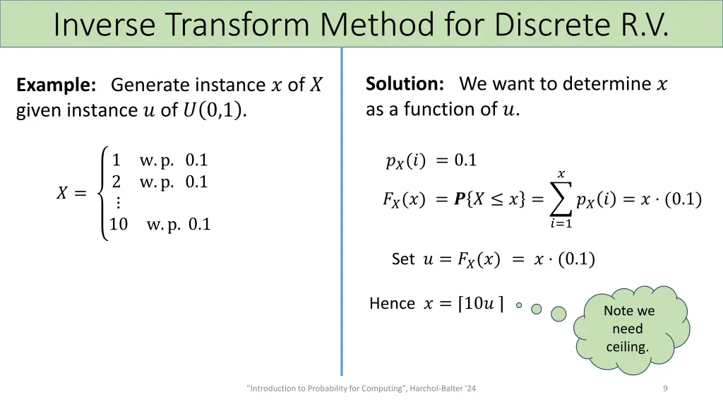 inverse transform method for discrete r v 2