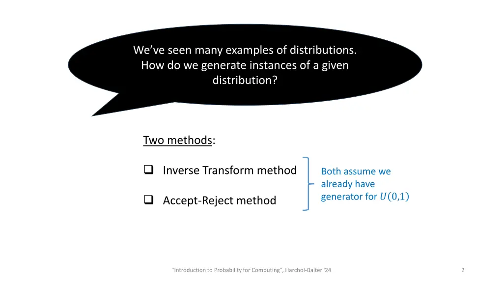 we ve seen many examples of distributions