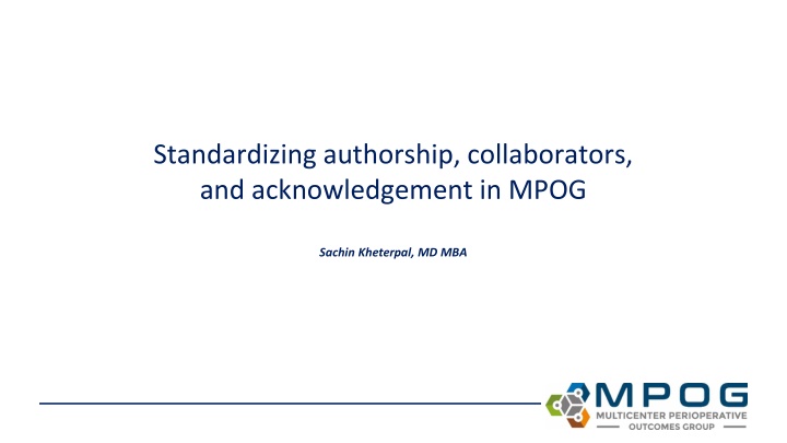 standardizing authorship collaborators