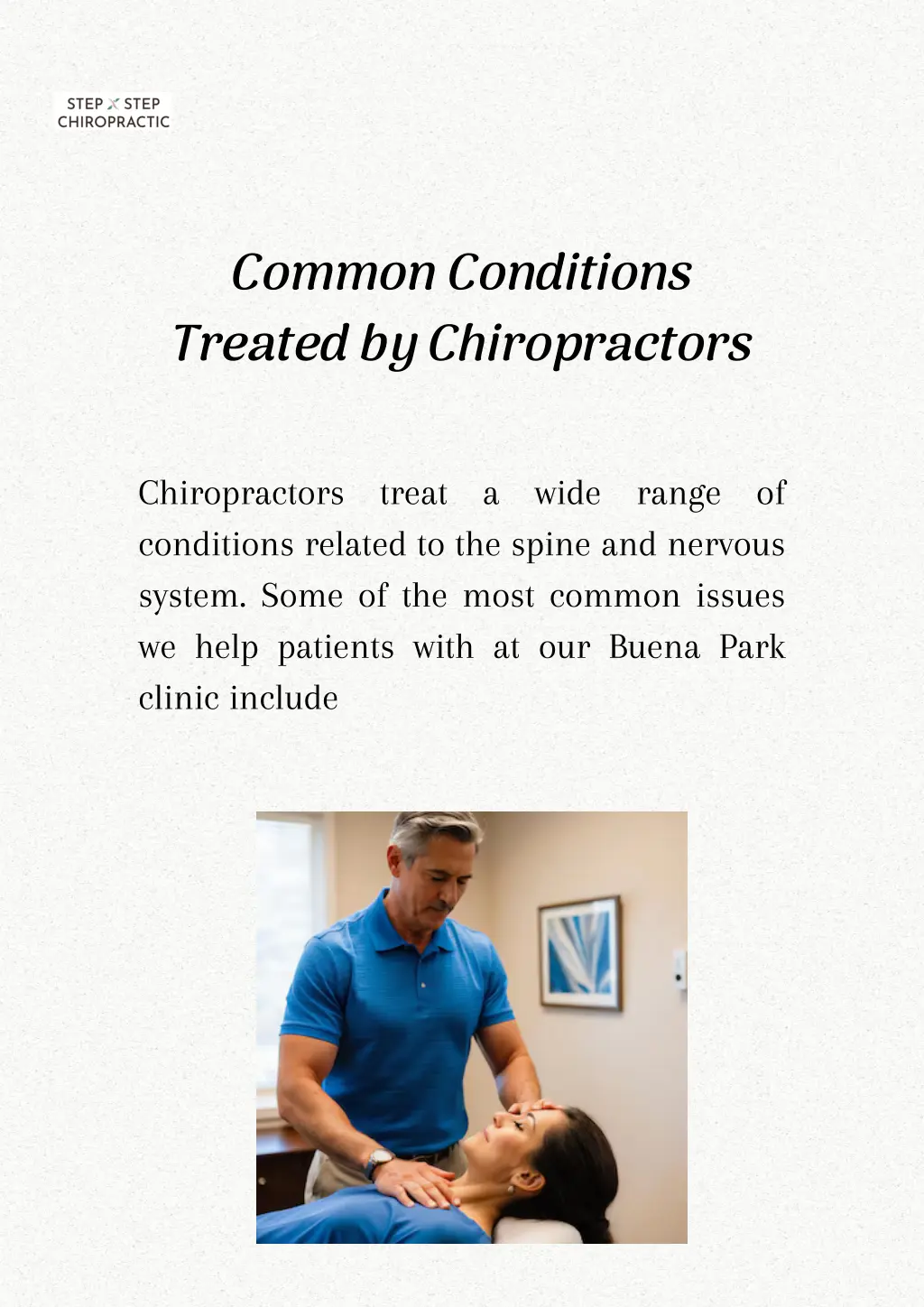 common conditions treated by chiropractors