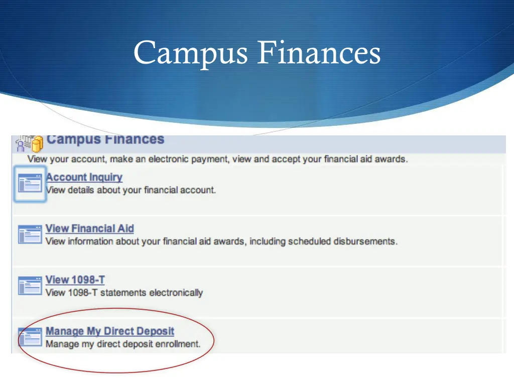 campus finances