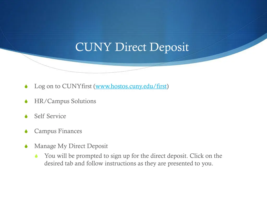 cuny direct deposit