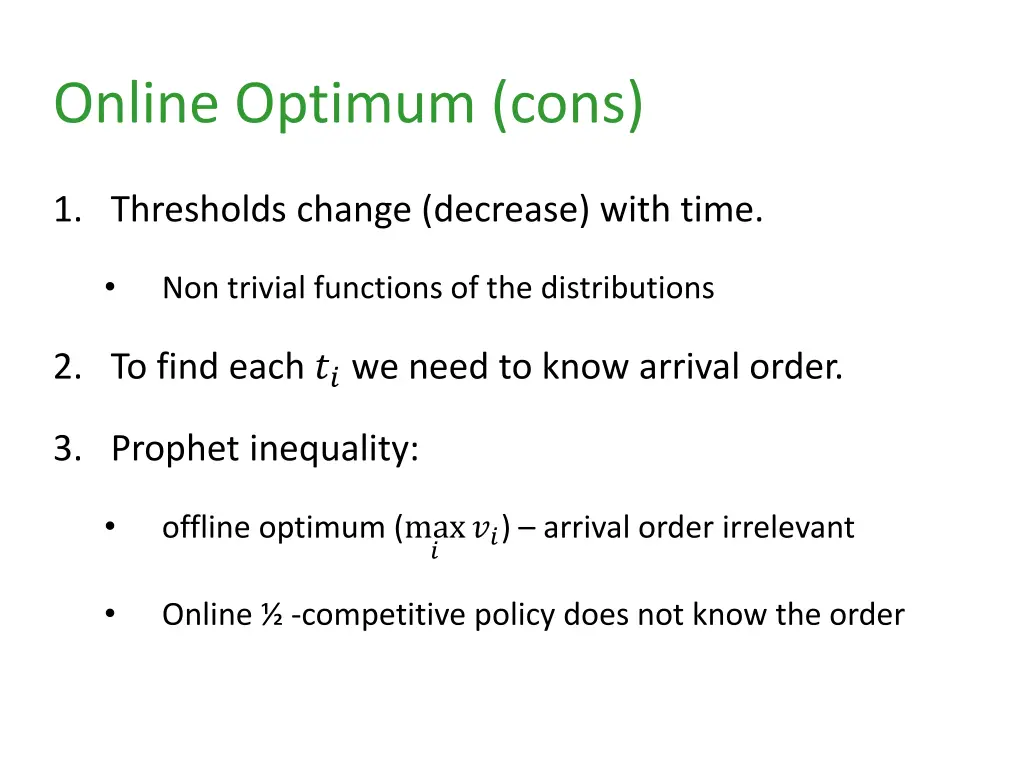 online optimum cons