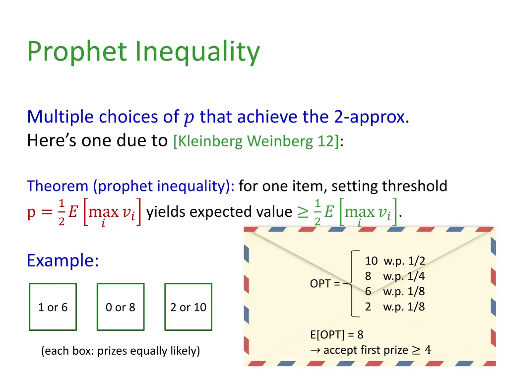 prophet inequality 4