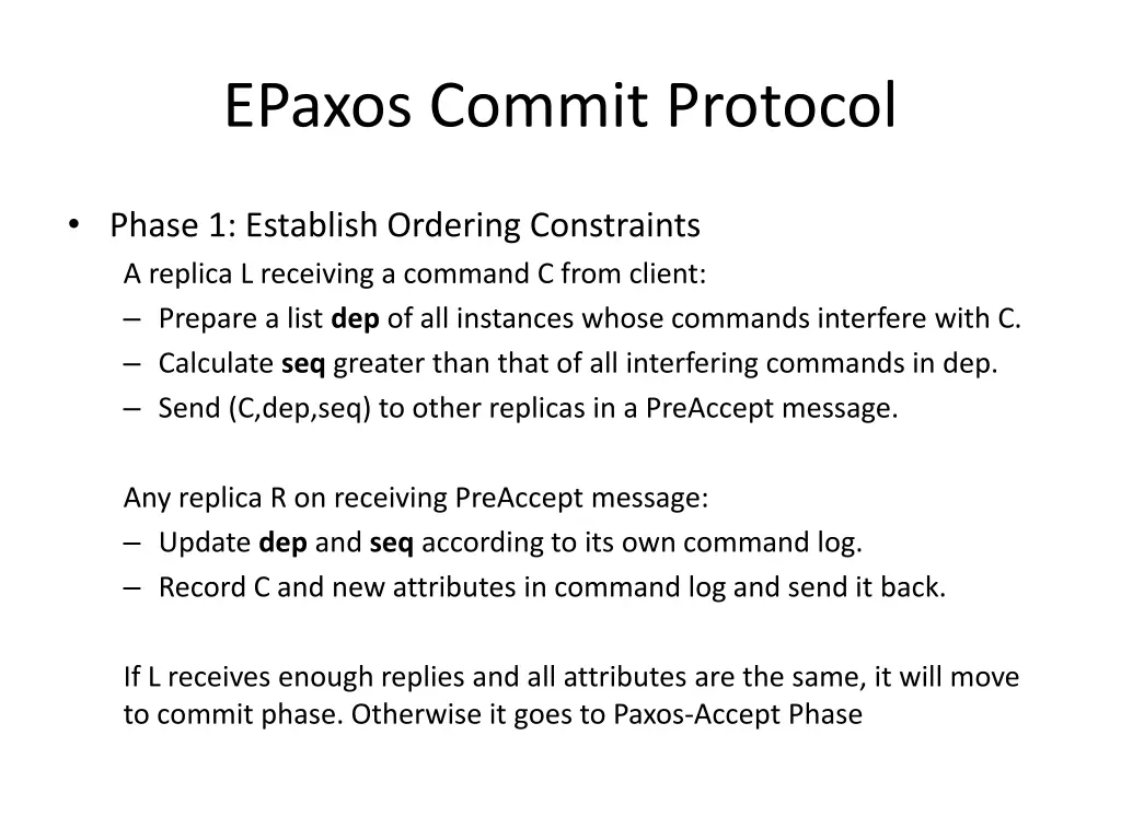 epaxos commit protocol