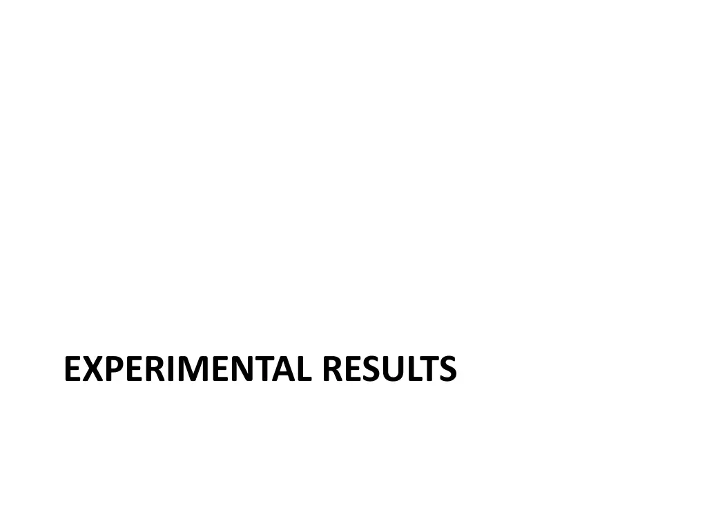 experimental results