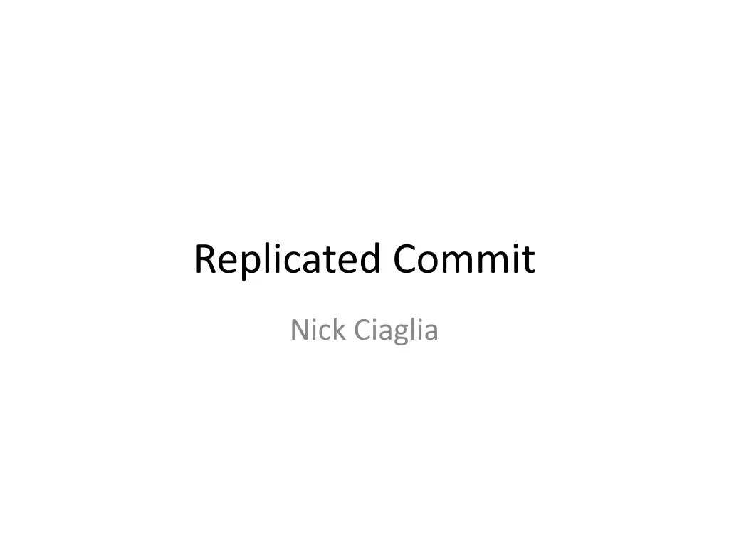 replicated commit