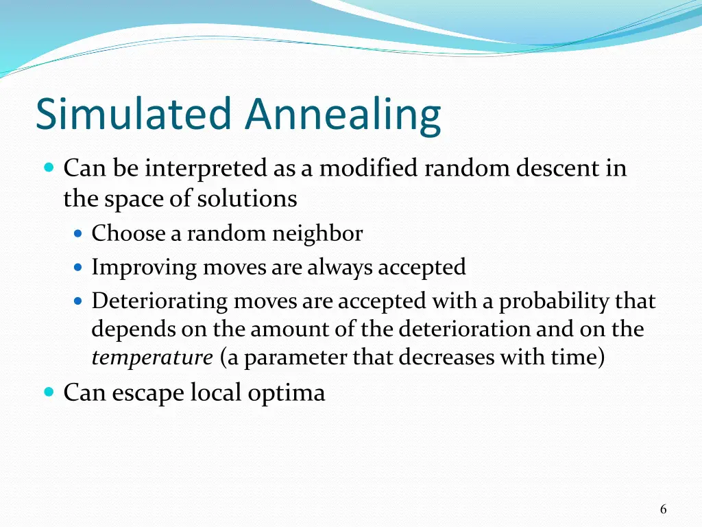 simulated annealing