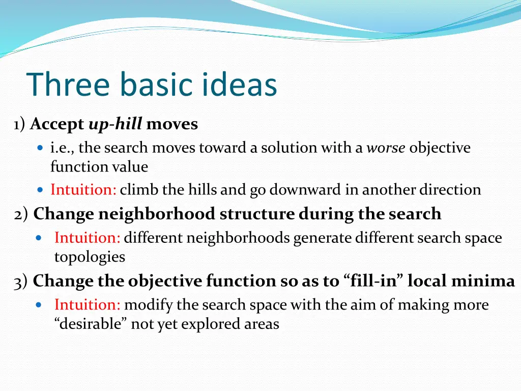 three basic ideas